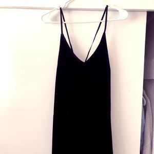 Black Velvet Spagetti Strap Dress